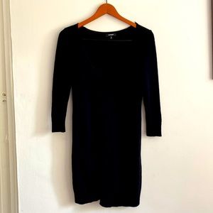 Black Express v-neck sweater dress size S